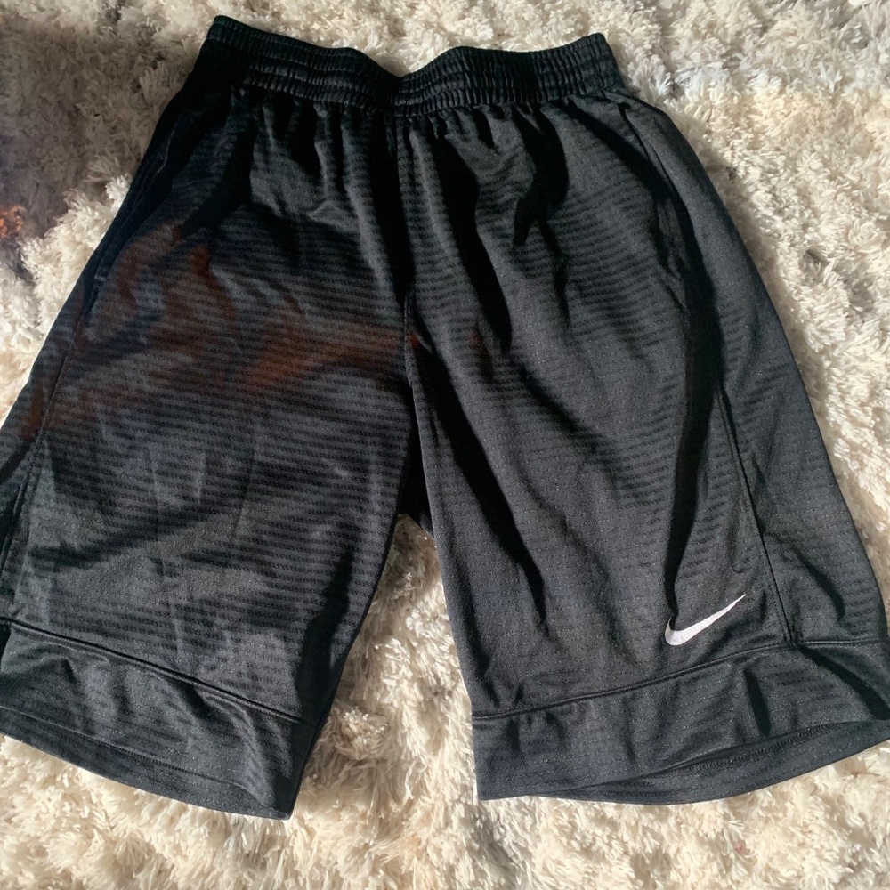 Black Nike Athletic Men Shorts